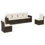 6-teilige Gartensofagarnitur und braune synthetische Rattankissen von , Gartensets - Ref: Foro24-3218803, Preis: 390,29 €, Ra...