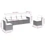 6-teilige Gartensofagarnitur und braune synthetische Rattankissen von , Gartensets - Ref: Foro24-3218803, Preis: 390,29 €, Ra...