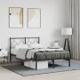 Bettgestell mit schwarzem Metallkopfteil 120x190 cm von , Betten und Lattenroste - Ref: Foro24-376223, Preis: 92,48 €, Rabatt: %