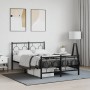 Black metal headboard and footboard bed frame 120x200 cm by , Beds and slatted bases - Ref: Foro24-376242, Price: 120,53 €, D...