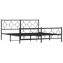 Estructura de cama cabecero y estribo metal negro 183x213 cm de , Camas y somieres - Ref: Foro24-376249, Precio: 140,63 €, De...