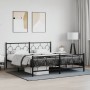 Estructura de cama cabecero y estribo metal negro 183x213 cm de , Camas y somieres - Ref: Foro24-376249, Precio: 140,63 €, De...
