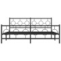 Estructura de cama cabecero y estribo metal negro 183x213 cm de , Camas y somieres - Ref: Foro24-376249, Precio: 140,63 €, De...