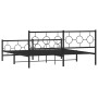 Estructura de cama cabecero y estribo metal negro 183x213 cm de , Camas y somieres - Ref: Foro24-376249, Precio: 140,63 €, De...