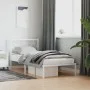 Bettgestell aus Metall mit weißem Kopfteil 90x200 cm von , Betten und Lattenroste - Ref: Foro24-376268, Preis: 72,25 €, Rabat...