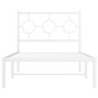 Bettgestell aus Metall mit weißem Kopfteil 90x200 cm von , Betten und Lattenroste - Ref: Foro24-376268, Preis: 73,35 €, Rabat...