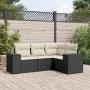 4-teilige Gartensofagarnitur mit schwarzen synthetischen Rattankissen von , Gartensets - Ref: Foro24-3254843, Preis: 295,28 €...