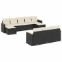 Gartensofa-Set 10-teilig mit schwarzen synthetischen Rattankissen von , Gartensets - Ref: Foro24-3258815, Preis: 575,06 €, Ra...