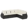 6-piece garden sofa set and black synthetic rattan cushions by , Garden sets - Ref: Foro24-3253743, Price: 393,48 €, Discount: %