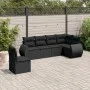 6-teiliges Gartensofa-Set und schwarze synthetische Rattankissen von , Gartensets - Ref: Foro24-3253762, Preis: 406,97 €, Rab...