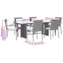 7-piece garden dining set and black synthetic rattan cushions by , Garden sets - Ref: Foro24-3213498, Price: 531,95 €, Discou...