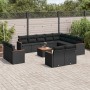 Gartensofa- und Kissenset 13-teilig aus schwarzem synthetischem Rattan von , Gartensets - Ref: Foro24-3258919, Preis: 960,03 ...