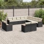 Set de sofás de jardín y cojines 13 pzas ratán sintético negro de , Conjuntos de jardín - Ref: Foro24-3258927, Precio: 837,95...
