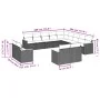 Garden sofa and cushion set 13 pieces black synthetic rattan by , Garden sets - Ref: Foro24-3258927, Price: 827,13 €, Discoun...