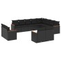 Gartensofa-Set 12-teilig mit schwarzen synthetischen Rattankissen von , Gartensets - Ref: Foro24-3258912, Preis: 919,53 €, Ra...