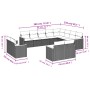 Gartensofa-Set 12-teilig mit schwarzen synthetischen Rattankissen von , Gartensets - Ref: Foro24-3258912, Preis: 919,53 €, Ra...