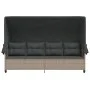 Sun lounger with hood and light gray synthetic rattan cushions by , Loungers - Ref: Foro24-368340, Price: 240,96 €, Discount: %