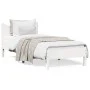 Massives Bettgestell aus weißem Kiefernholz, 75 x 190 cm von , Betten und Lattenroste - Ref: Foro24-844758, Preis: 85,08 €, R...