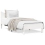 Massives Bettgestell aus weißem Kiefernholz, 75 x 190 cm von , Betten und Lattenroste - Ref: Foro24-844758, Preis: 86,07 €, R...