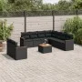 Gartensofa-Set 10-teilig mit schwarzen synthetischen Rattankissen von , Gartensets - Ref: Foro24-3258506, Preis: 680,07 €, Ra...