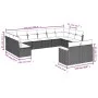 Gartensofa-Set 12-teilig mit schwarzen synthetischen Rattankissen von , Gartensets - Ref: Foro24-3258843, Preis: 731,84 €, Ra...