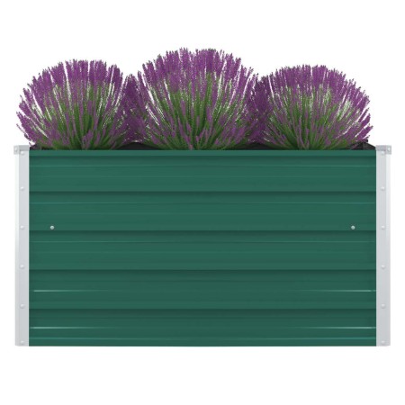 Raised planter made of green galvanized steel 100x100x45 cm by vidaXL, Pots and planters - Ref: Foro24-47025, Price: 44,44 €,...