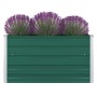 Raised planter made of green galvanized steel 100x100x45 cm by vidaXL, Pots and planters - Ref: Foro24-47025, Price: 44,44 €,...