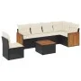 7-piece garden dining set and black synthetic rattan cushions by , Garden sets - Ref: Foro24-3260103, Price: 422,83 €, Discou...