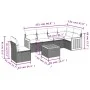 7-piece garden dining set and black synthetic rattan cushions by , Garden sets - Ref: Foro24-3260103, Price: 422,83 €, Discou...