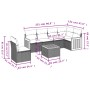 7-teiliges Garten-Essset und schwarze Kissen aus synthetischem Rattan von , Gartensets - Ref: Foro24-3260103, Preis: 423,03 €...