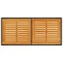 Mesa de jardín superficie de madera ratán PE negro 115x54x74 cm de , Mesas de jardín - Ref: Foro24-365077, Precio: 86,24 €, D...