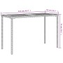 Gartentisch aus schwarzem PE-Rattan, Holzoberfläche 115 x 54 x 74 cm von , Gartentische - Ref: Foro24-365077, Preis: 75,49 €,...