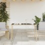 Garden table glass surface PE rattan beige 115x54x74 cm by , Garden tables - Ref: Foro24-365075, Price: 54,24 €, Discount: %