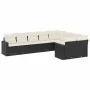 8-piece garden sofa set and black synthetic rattan cushions by , Modular outdoor sofas - Ref: Foro24-3251773, Price: 540,74 €...