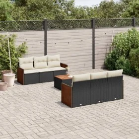 7-piece garden dining set and black synthetic rattan cushions by , Garden sets - Ref: Foro24-3259872, Price: 463,60 €, Discou...