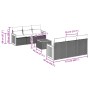 7-teiliges Garten-Essset und schwarze Kissen aus synthetischem Rattan von , Gartensets - Ref: Foro24-3259872, Preis: 455,14 €...