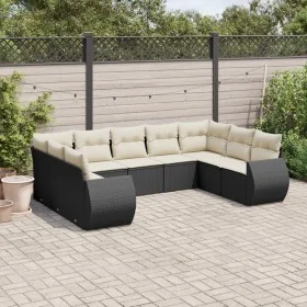 8-teiliges Gartensofa-Set und schwarze synthetische Rattankissen von , Gartensets - Ref: Foro24-3254133, Preis: 570,90 €, Rab...