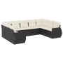 8-teiliges Gartensofa-Set und schwarze synthetische Rattankissen von , Gartensets - Ref: Foro24-3254133, Preis: 571,30 €, Rab...