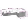 8-piece garden sofa set and black synthetic rattan cushions by , Garden sets - Ref: Foro24-3254173, Price: 572,78 €, Discount: %