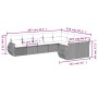 8-teiliges Gartensofa-Set und schwarze synthetische Rattankissen von , Gartensets - Ref: Foro24-3254173, Preis: 571,30 €, Rab...