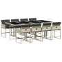 Garden dining set 9 pieces with light gray synthetic rattan cushions by , Garden sets - Ref: Foro24-3211283, Price: 538,00 €,...