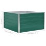 Raised planter made of green galvanized steel 100x100x45 cm by vidaXL, Pots and planters - Ref: Foro24-47025, Price: 44,44 €,...