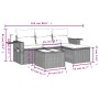 4-piece garden sofa set with black synthetic rattan cushions by , Garden sets - Ref: Foro24-3252403, Price: 256,33 €, Discoun...