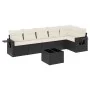 7-teiliges Garten-Essset und schwarze Kissen aus synthetischem Rattan von , Gartensets - Ref: Foro24-3252533, Preis: 428,65 €...