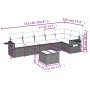 7-piece garden dining set and black synthetic rattan cushions by , Garden sets - Ref: Foro24-3252533, Price: 428,03 €, Discou...