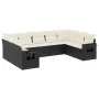 8-teiliges Gartensofa-Set und schwarze synthetische Rattankissen von , Gartensets - Ref: Foro24-3252933, Preis: 554,93 €, Rab...