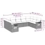 8-teiliges Gartensofa-Set und schwarze synthetische Rattankissen von , Gartensets - Ref: Foro24-3252933, Preis: 554,93 €, Rab...