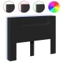 Bed headboard with LED light black 140x16.5x103.5 cm by , Headboards and footboards - Ref: Foro24-839246, Price: 106,06 €, Di...