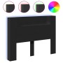 Cabecero de cama con luz LED negro 140x16,5x103,5 cm de , Cabeceros y pies de cama - Ref: Foro24-839246, Precio: 107,73 €, De...