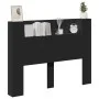 Bed headboard with LED light black 140x16.5x103.5 cm by , Headboards and footboards - Ref: Foro24-839246, Price: 106,06 €, Di...
